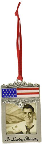 Cathedral Art Patriotic Picture Photo Frame Memorial Ornament, Silver, 1-3/4" - style: Patriotic