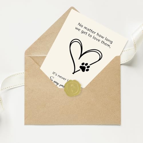 fancu Pet Sympathy Card for Dogs | Dog Sympathy Card, Pet Sympathy Card for Loss of Dogs, Pet Loss Gift, Dog Loss Card, 5 X 7 Inches Envelope Sticker - color: ZC-021
