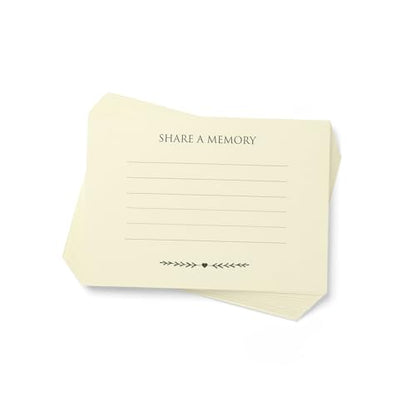 ANGEL & DOVE 25 Ivory 'Share a Memory' Funeral Remembrance Cards