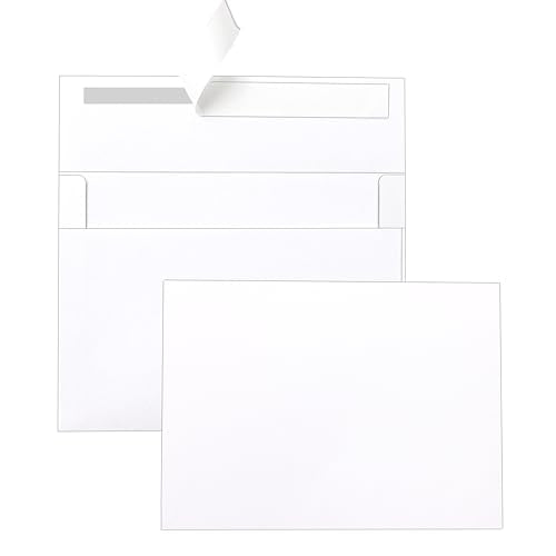 Silunkia 20 Packs Single Panel White Cards and Envelopes 4.25 x 5.5 - color: White, size: 4.25x5.5-20pcs