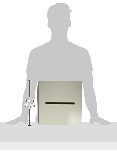 Beistle White All-Purpose Receiving Box – Large Square Card Collection Box for Special Events, Weddings, Bridal & Baby Showers, Graduations, Fundraisers and Display Tables, Cardstock Paper, 12" x 12" - size: 12" x 12" (Pack of 1), style: All-Purpose Recei