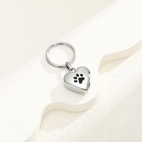 Cremation Urn Keychain for Pet Ashes, Cremation Jewelry for Human Ashes Dog Cat Cremation Keepsake Memorial Urn Keychain Ash Holder for Pet | cremation jewelry,holds pet & human ashes,stainless steel,memorial gift,memorial keychain,engraved,urn keychain f