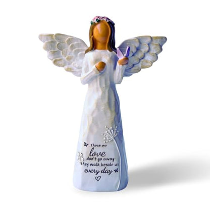 Sympathy Gifts for Loss of Loved One, 5.5" Angel Memorial Gift for Loss of Dad Mom Grandmother, Angel Figurine for Bereavement Remembrance Grief