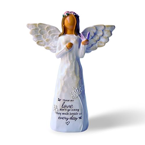 Sympathy Gifts for Loss of Loved One, 5.5" Angel Memorial Gift for Loss of Dad Mom Grandmother, Angel Figurine for Bereavement Remembrance Grief