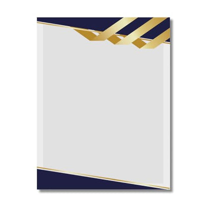 PaperDirect Grand Admiral Navy Gold Border Papers, Elegant Navy and Gold Design, 8.5 x 11, Acid-Free, Ideal for Invitations, Flyers, Announcements, Certificates, Scrapbooking, Cards, 25 Sheets - color: Grand Admiral Navy Gold