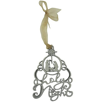 Abbey & CA Gift O Holy Night Nativity Ornament W/Crystals On Gold Ribbon - style: O Holy Night Nativity