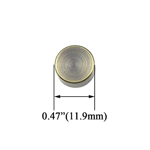 Hahiyo 12mm Diameter Mirror Screws Brushed Copper Material Solid Easy Install Brass Washer Decorative Caps Fasteners Nails Bronze 20 Pairs for Bathroom Mirrors Panels Kitchen Ceiling Arts Crafts - size: 12mm-20sets-Bronze