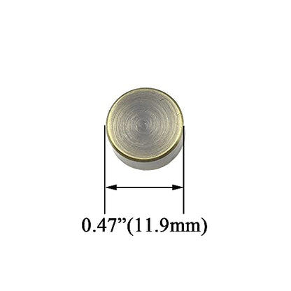 Hahiyo 12mm Diameter Mirror Screws Brushed Copper Material Solid Easy Install Brass Washer Decorative Caps Fasteners Nails Bronze 20 Pairs for Bathroom Mirrors Panels Kitchen Ceiling Arts Crafts - size: 12mm-20sets-Bronze