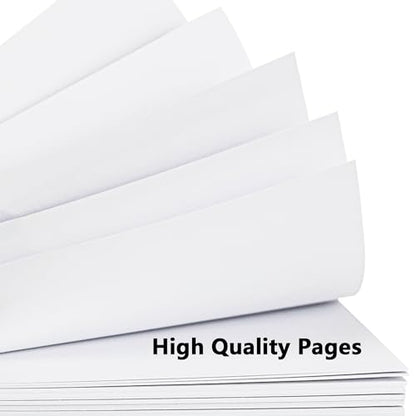 Scrapbook Photo Album, Linen Covered, 8x8 Inches, 20 Sheets/40 Pages | Hardcover Kraft White Pages, Wedding Guest Book, Travel Memory Book, Christmas, Baby Shower Keepsake, Family Album - color: White, size: 8x8 Inch 40 Pages