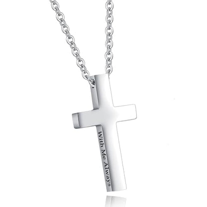 Cremation Jewelry Cross Urn Necklaces for Ashes for Women Men Memorial Keepsake Pendant Human Ashes - color: Silvery