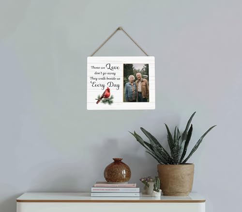 Red Cardinal Gifts Picture Frame,Those We Love Don't Go Away,Memorial Sympathy Bereavement Gifts Picture Frame for Loss of a Loved One - color: Gray
