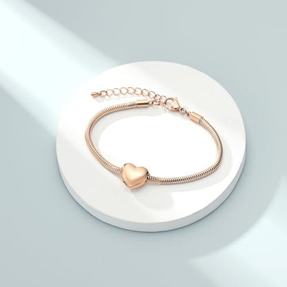 Imrsanl Heart Urn Bracelet for Ashes Cremation Jewelry for Women - color: Customize