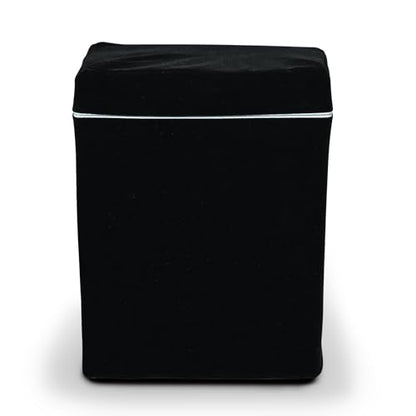Velvet Urn Bag with TSA Approved Cremation Container | Holds Cremated Ashes of Human Adult | for Use in a Niche or Ground Burial | Fits The Crowne Burial Urn Vault (Black with Our Lady) - color: Black With Our Lady