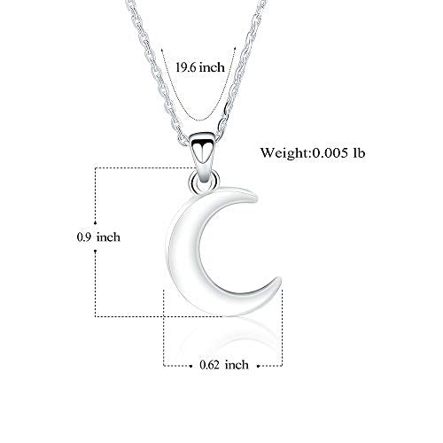 Imrsanl Cremation Jewelry for Ashes Moon Urn Necklace Stainless Steel Memorial Lockets Keepsakes Jewelry for Ashes Pendant - Fill kit - color: Sterling Silver