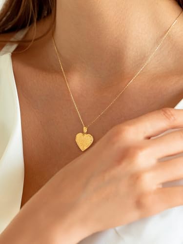 U7 Women Locket Necklace, Heart Photo Lockets Hold Picture, Gift Box Packed - color: 04# Gold(Tree)