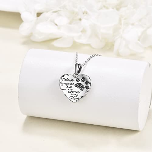 YFN Locket Necklace 925 Sterling Silver Heart Locket Necklace that Holds Pictures for Women Jewelry Gifts - style: heart pet locket