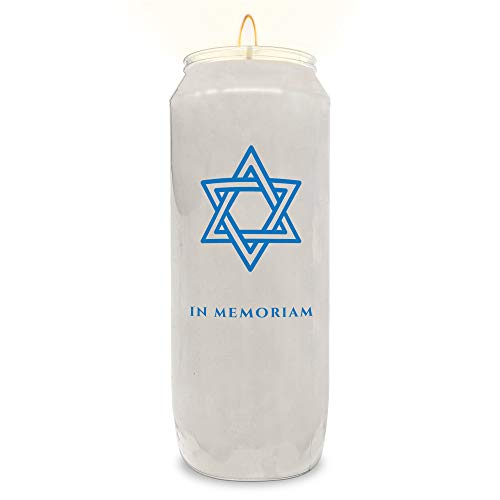 9 Day Yahrzeit Memorial Candles, 1 Pack - Plastic Jar - 7 Inch Tall Pillar Candles for Religious, Prayer and Vigil - size: 1 Pack