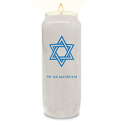 9 Day Yahrzeit Memorial Candles, 1 Pack - Plastic Jar - 7 Inch Tall Pillar Candles for Religious, Prayer and Vigil - size: 1 Pack