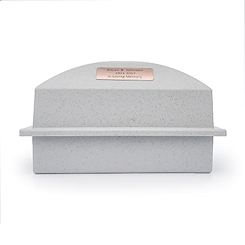 Urn Vault, Regent, Granite Grey with Nameplate - color: Granite Grey with Nameplate, size: Medium