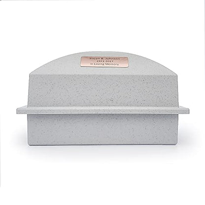 Urn Vault, Regent, Granite Grey with Nameplate - color: Granite Grey with Nameplate, size: Medium