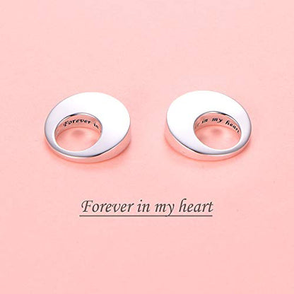 YinShan Urn Necklaces for Ashes for Women Girls Cremation Jewelry 925 Sterling Silver Eternity Memorial Forever in My Heart Ashes Keepsake, Adjustable Silver Chain 18+2 Inches - style: Circle of Life