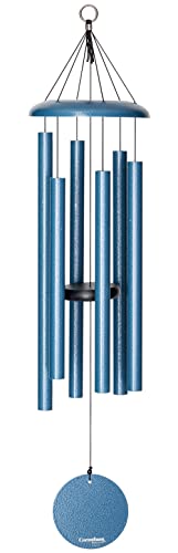Corinthian Bells by Wind River - 36 inch Sky Blue Wind Chime for Patio, Backyard, Garden, and Outdoor Decor (Aluminum Chime) Made in The USA - color: Sky Blue