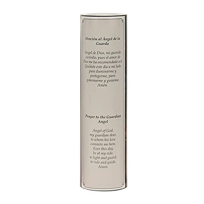 Stonebriar The Saints Collection Guardian Angel Flickering LED Prayer Candle with Automatic Timer, Religious Gift Ideas for Mom, Dad, Sister, Brother, and Friends 8 Inches, 1 Count (Pack of 1) - style: Guardian Angel