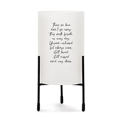 Elanze Designs We Love Don't Go Away Classic White 8 x 4 Glass Hurricane Candle Holder