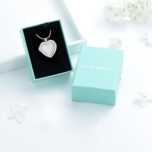 zeqingjw Glass Cremation Jewelry - Round Heart Memorial Urn Necklace for Ashes of Loved One - Stainless Steel Human Pet Dog Cat Keepsake Urn Pendant - color: Heart-Customize-A