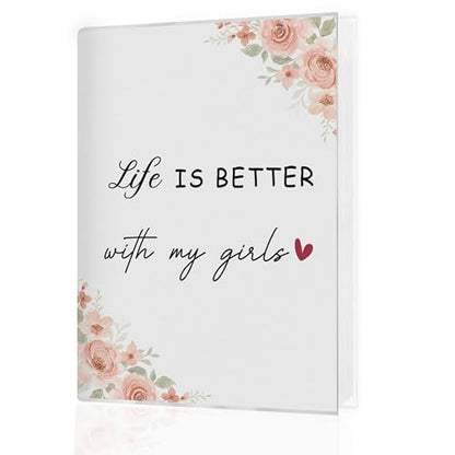 Girl Mom Gifts Photo Albums 4x6 Pictures, Mom Gifts from Daughter, Life Is Better with My Girls Small Memory Photo Album Book for Baby Family Vacations Travel - color: Girls
