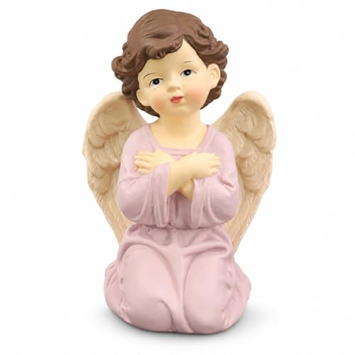 Praying Angel Figurine, Kneeling Guardian Angel Statue | Resin Keepsake For Mom, Daughter, Sister, Friend, Prayer Corners, Shelves, Desks And Nightstands - size: 3.74"H