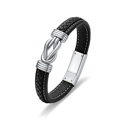 shajwo Infinity Cremation Bracelet for Ashes for Men - color: Silver-22cm