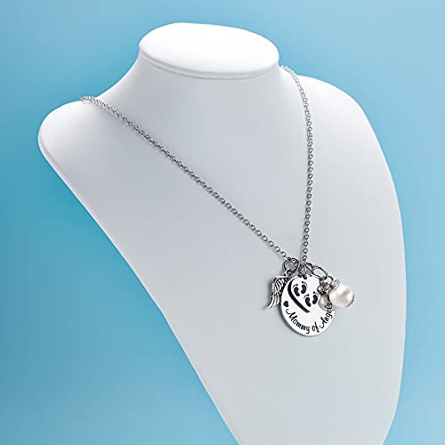 LParkin Miscarriage Gifts For Mothers Memorial Necklace For Mommy of an Angel Sympathy Wing Gift - color: Mommy-angels-Necklace