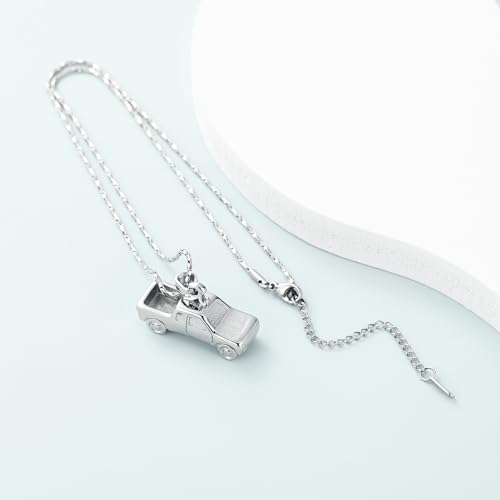 Imrsanl Cremation Jewelry Pick Up Truck Urn Necklace | Memorial Pendant Keepsake, Ashes Necklace for Men Women, Loved Ones Ash Holder - color: Customize