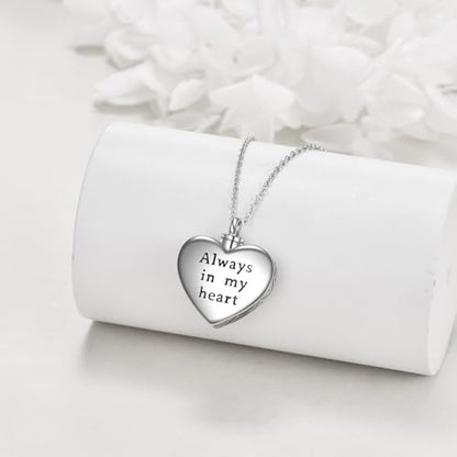 Dog/Turtle/Cross/Lotus/Tree of Life Urn Necklace for Ashes Heart Cremation Paw Pendant Jewelry Dogs Lover Memorial Gifts for Women - color: Silver-Dog Cremation Jewelry