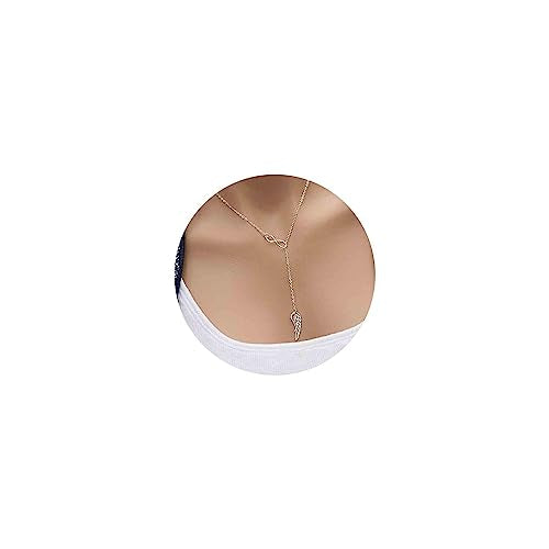 Olbye Infinity Angel Wing Necklace Choker Silver Infinity Necklace Everyday Jewelry for Women