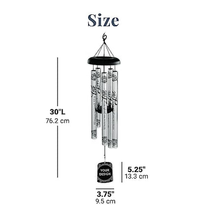 Let's Make Memories Personalized Memorial Sonnet Keepsake Wind Chime - Sympathy - Condolences -44" H - style: In Loving Memory