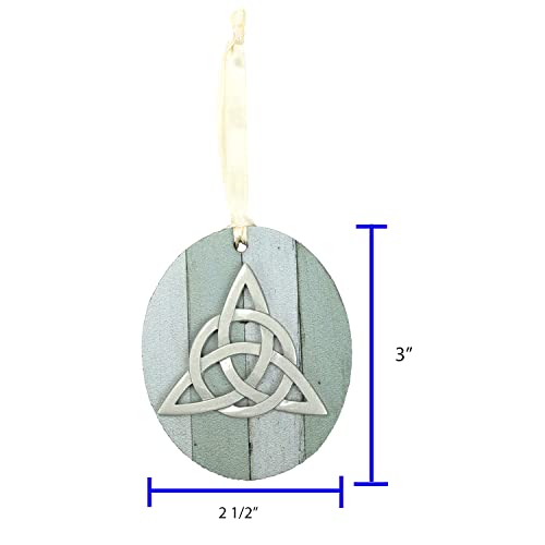 Abbey & CA Gift Trinity Knot MDF Ornament On Cream Ribbon Gift Boxed - style: Trinity Knot MDF