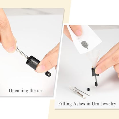 Car Parts Stainless Steel Piston Cremation Urn Necklace For Men Keepsake Memorial Jewelry Hold Ashes - color: Customize-Image