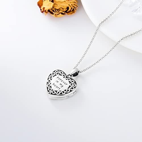Filigree Dog Paw Urn Locket Necklace 925 Sterling Silver Print Pet Urn Necklace for Ashes Engraved Personalized Cremation Jewelry Pictures Keepsake Memorial Gifts for Women Men - style: C Paw Print Locket
