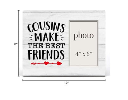 Cousins Gifts Wood Picture Frame, Cousins Gifts for Birthday Christmas | Graduation Picture Frames, 4X6 Inches Photo - color: COUSINS