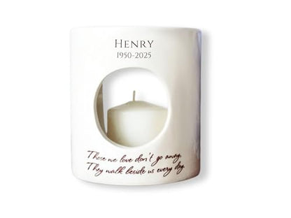 Sympathy Gift, Sympathy Candle, Sympathy Votive - Add Custom Text - Those we Love Don’t go Away, They Walk Beside us Every Day - size: Candle Diffuser - Personalized