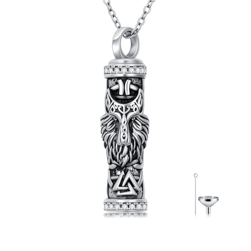 JKR Keepsake Urn Necklace for Ashes Cremation Jewelry Memorial Gift - style: 3-Wolf