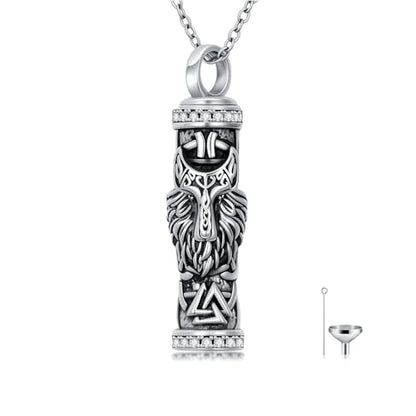 JKR Keepsake Urn Necklace for Ashes Cremation Jewelry Memorial Gift - style: 3-Wolf