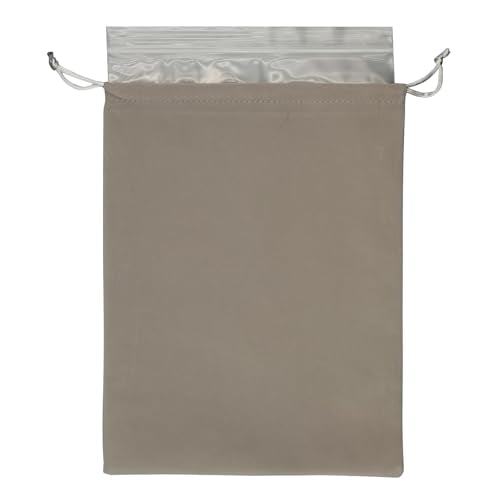 Gray Velvet Cremains Urn Bag for Human Ashes - for Use Inside The Urn - Size 10" X 12" (230 Cubic Inches Capacity) - Includes a Resealable PE Material Ashes Storage Bag (Gray, Large) - color: Gray, size: Large