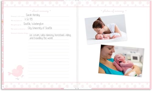 Lil' Peach Dream Big Baby Memory Book, First 5 Years, Monthly Milestone - style: Dream Big Pink