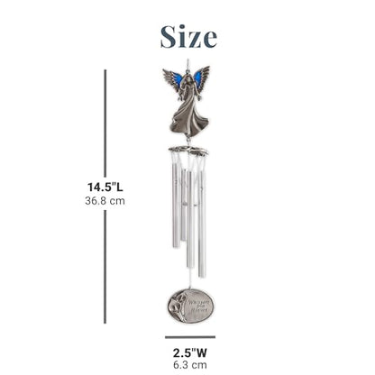Let's Make Memories Personalized Whispers from Heaven Keepsake Wind Chime - Sympathy - 14" H - style: Whispers from Heaven