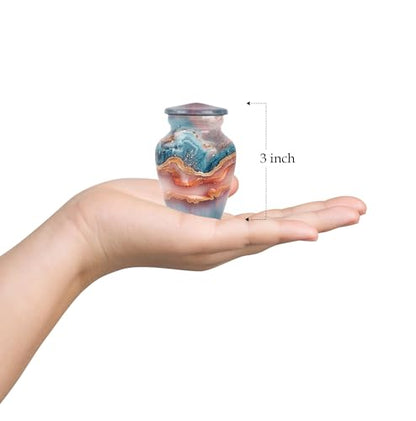 Celestial Harmony Keepsake Urn for Human Ashes - color: Celestial Harmony - Multi, size: 3 Inch - Pack of 1