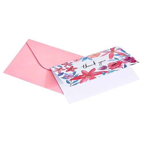 Amazon Basics Thank You Cards and Envelopes,Floral Assorted Designs,48 Count (Pack of 10) - size: 4 x 6 inches (Pack of 10)