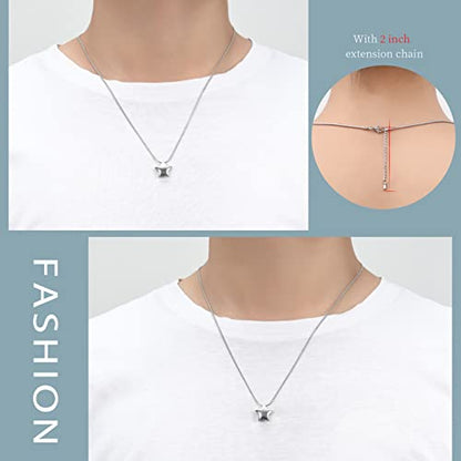 memorial jewelry Small Star Charm Cremation Urn Pendant Ashes Memorial Necklace for Woman Free Filling Kits Include - color: 2PC-Sliver